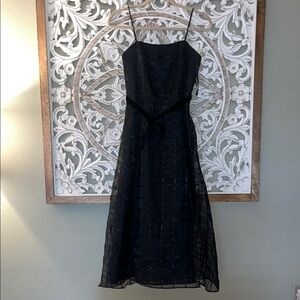 Vintage Mackenzie Michaels Classic Black Beautiful Midi Dress sz 6 EUC